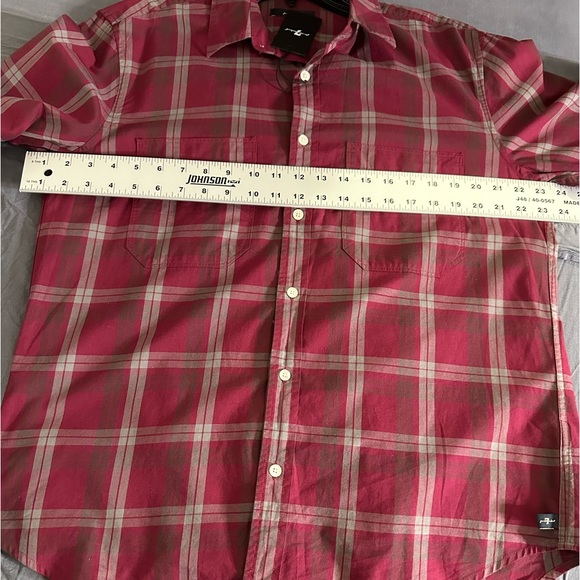 7 For All Mankind Checked Shirts Men Size L - Picture 9 of 12